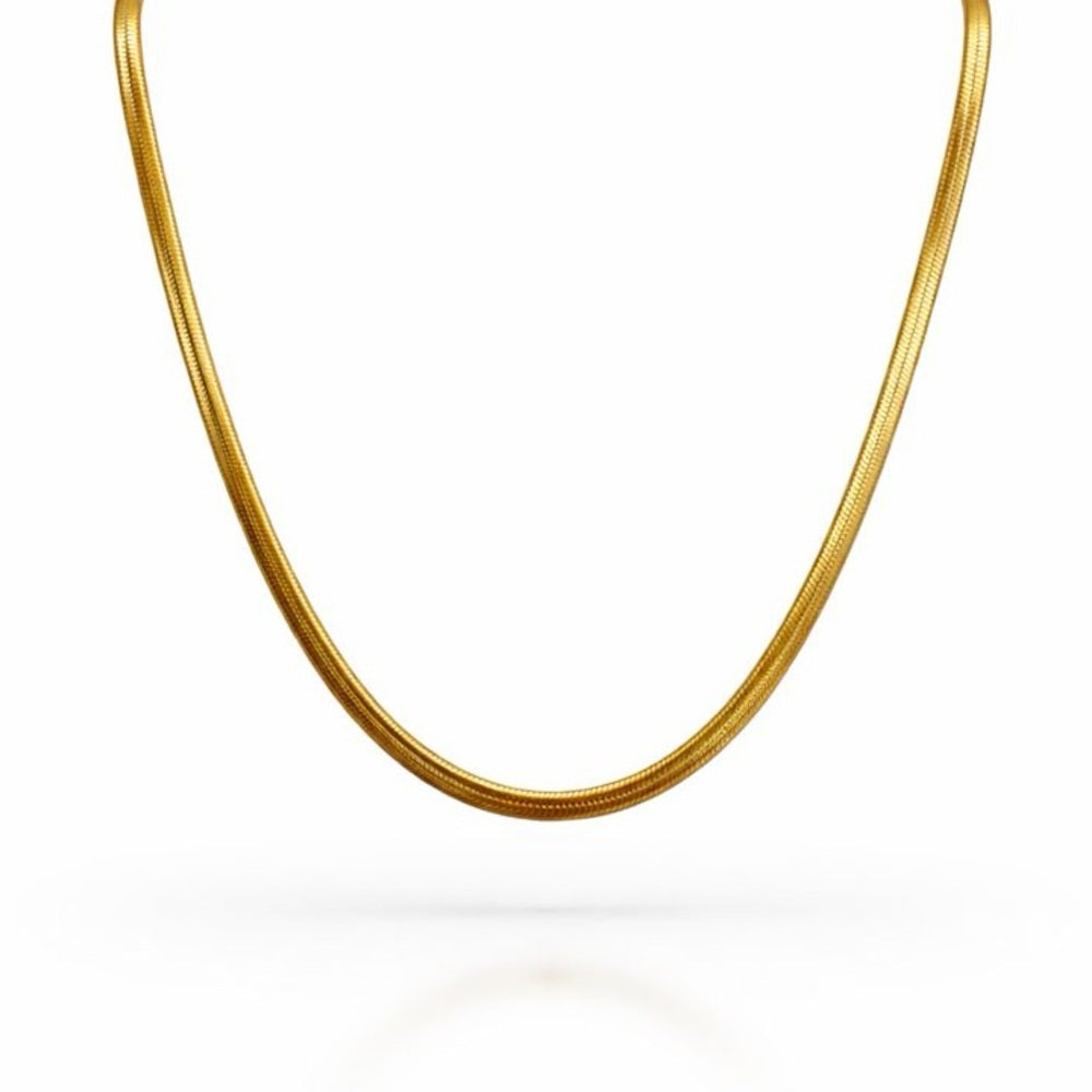 3mm Gold Herringbone Link Chain