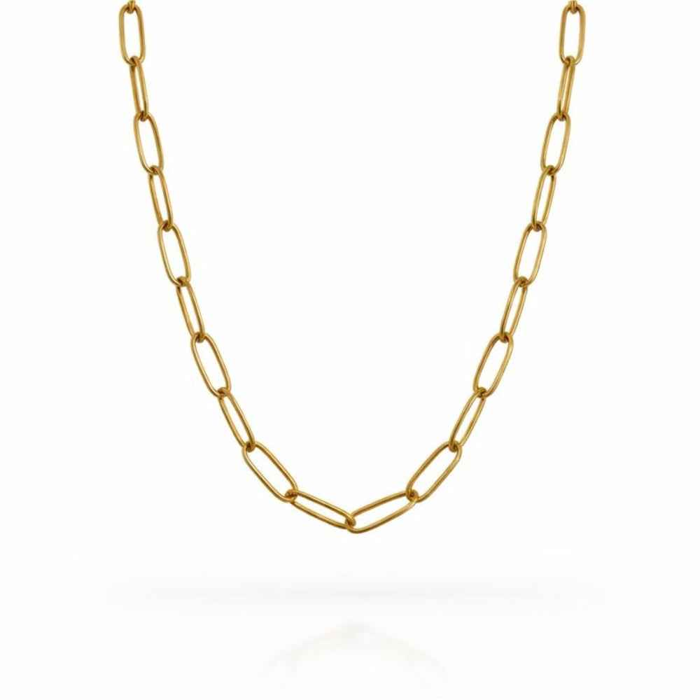 3.5mm Gold Paperclip Link Chain