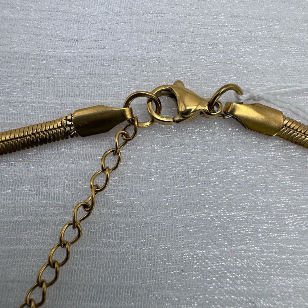 3mm Gold Starbust Herringbone Link Chain