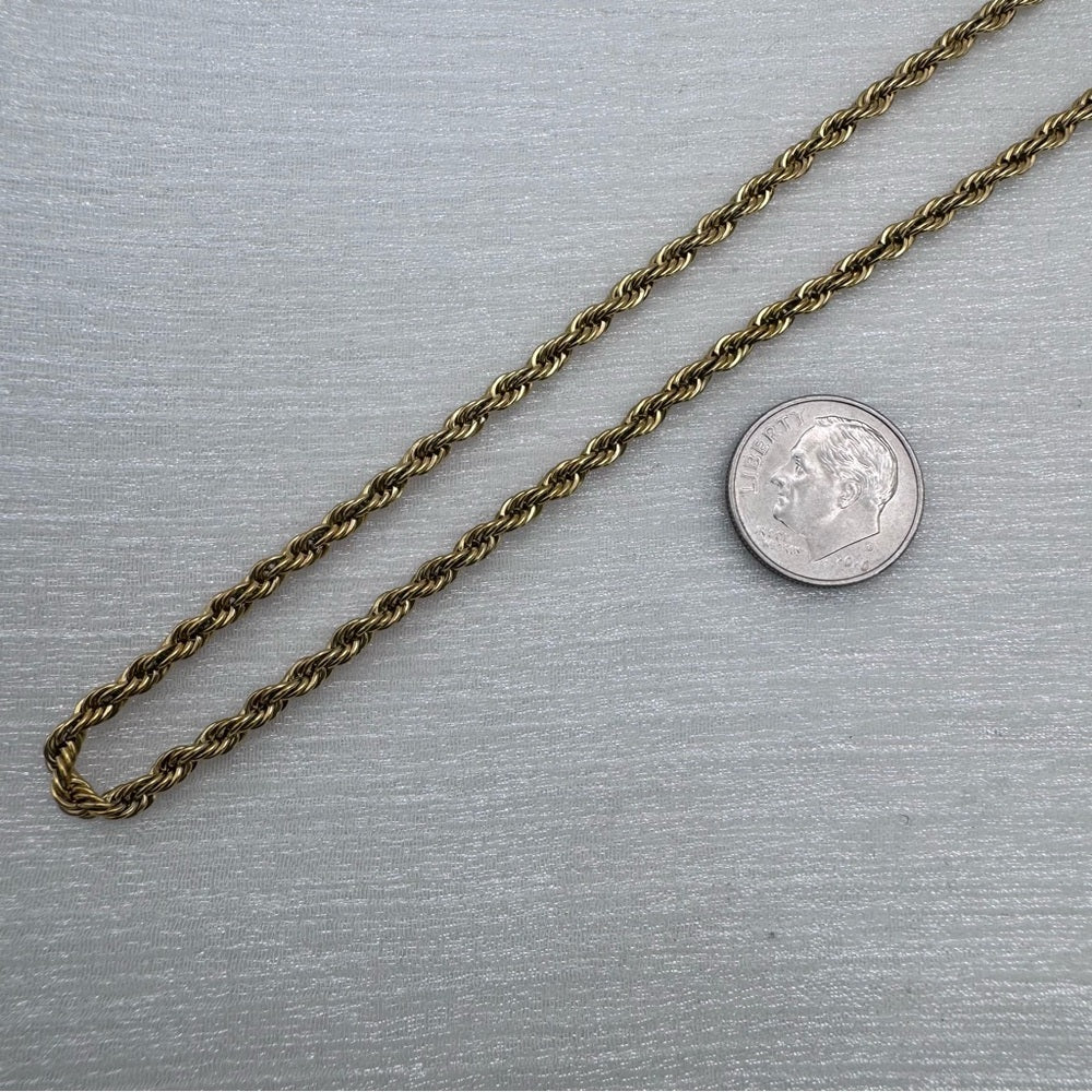 2mm Gold Twisted Rope Chain