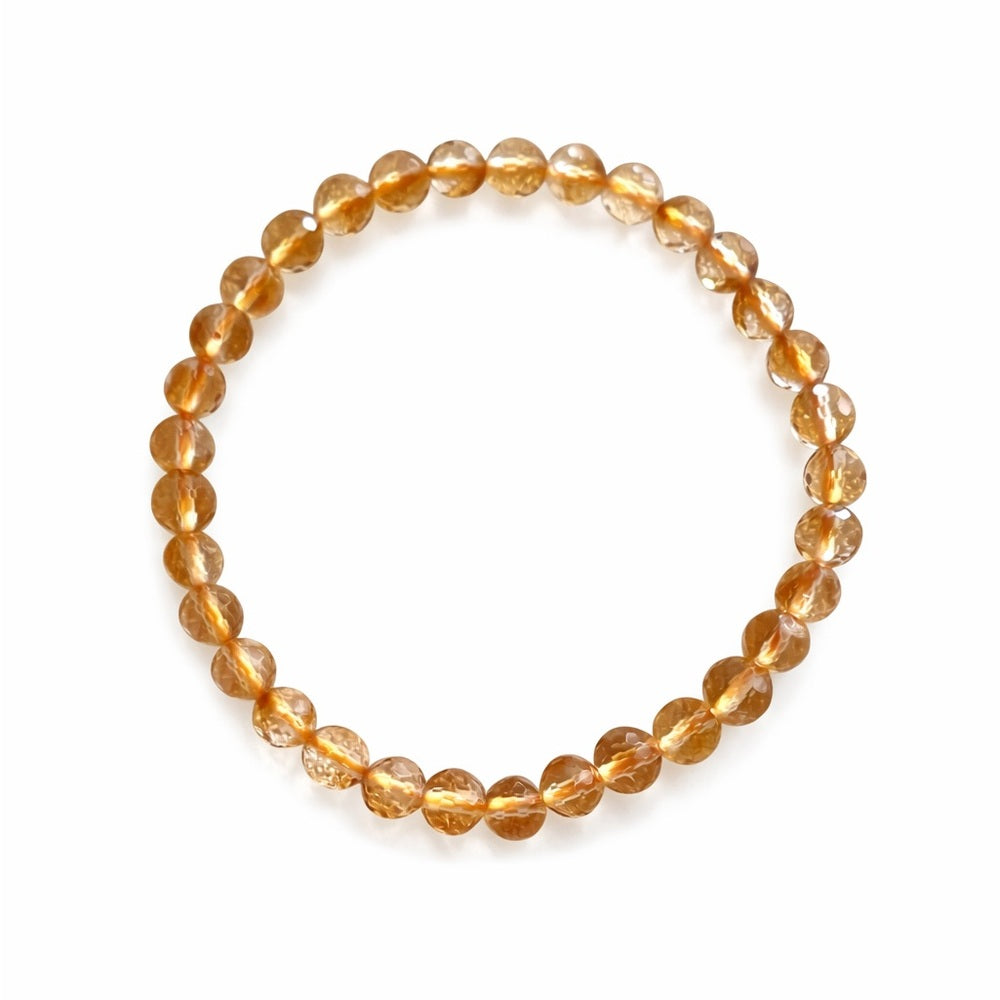 Faceted Citrine Stretchy Bracelet