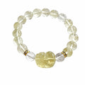 Lemon Quartz Gemstone Stretchy Bracelet