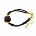 Owl Black Spinel Owl Gold Bracelet
