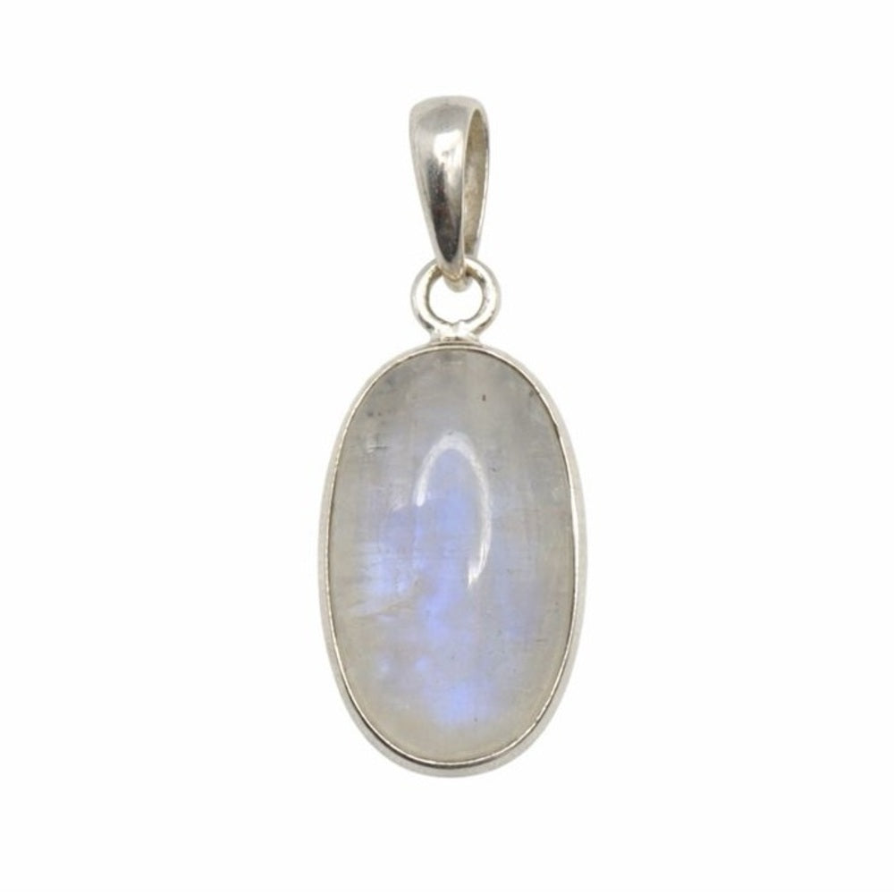 Rainbow Moonstone Oval Pendant