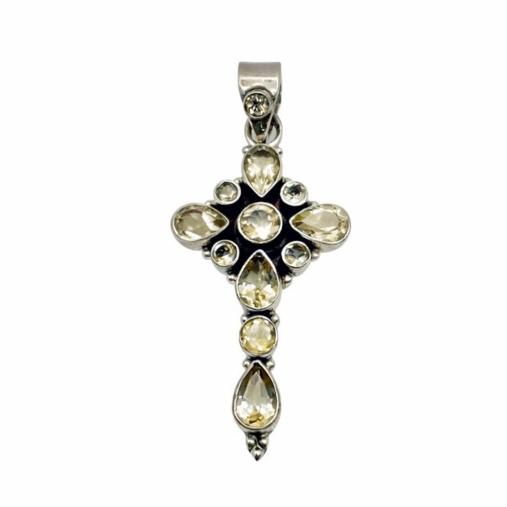 Citrine Cross Pendant