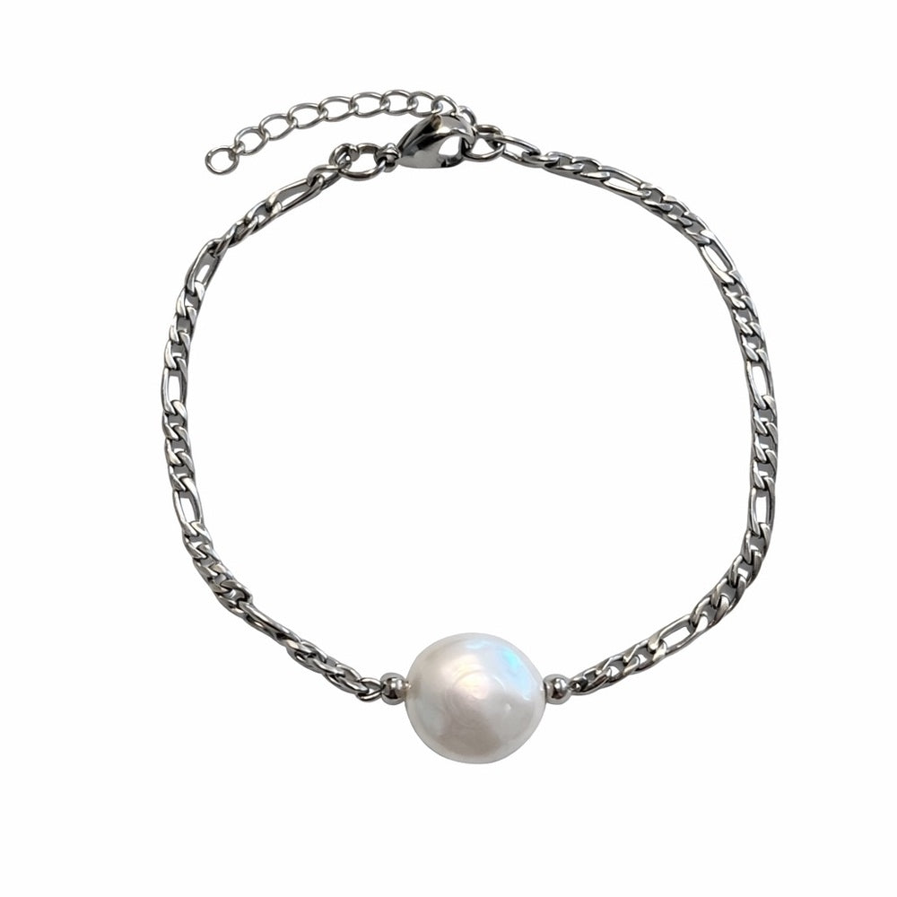 Natural Freshwater Pearl Silver Bracelet