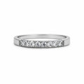 Silver Crystal Half Eternity Band
