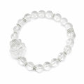 Clear Quartz Nine Tailed Fox Gemstone Stretchy Bracelet