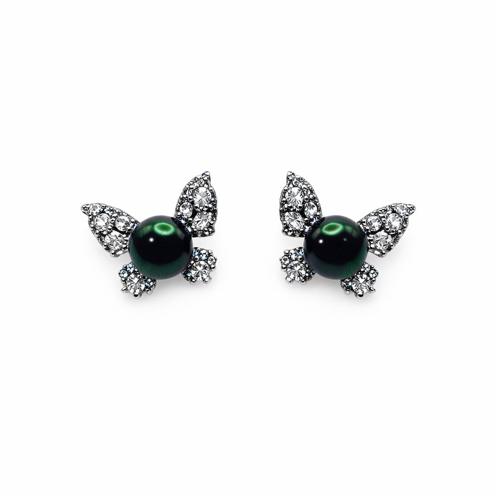 Butterfly Pearl Stud Earrings