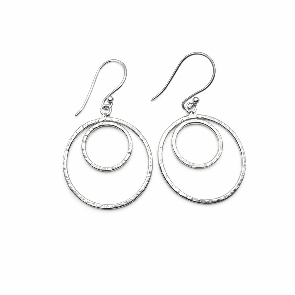 Sterling Silver Double Halo Earrings