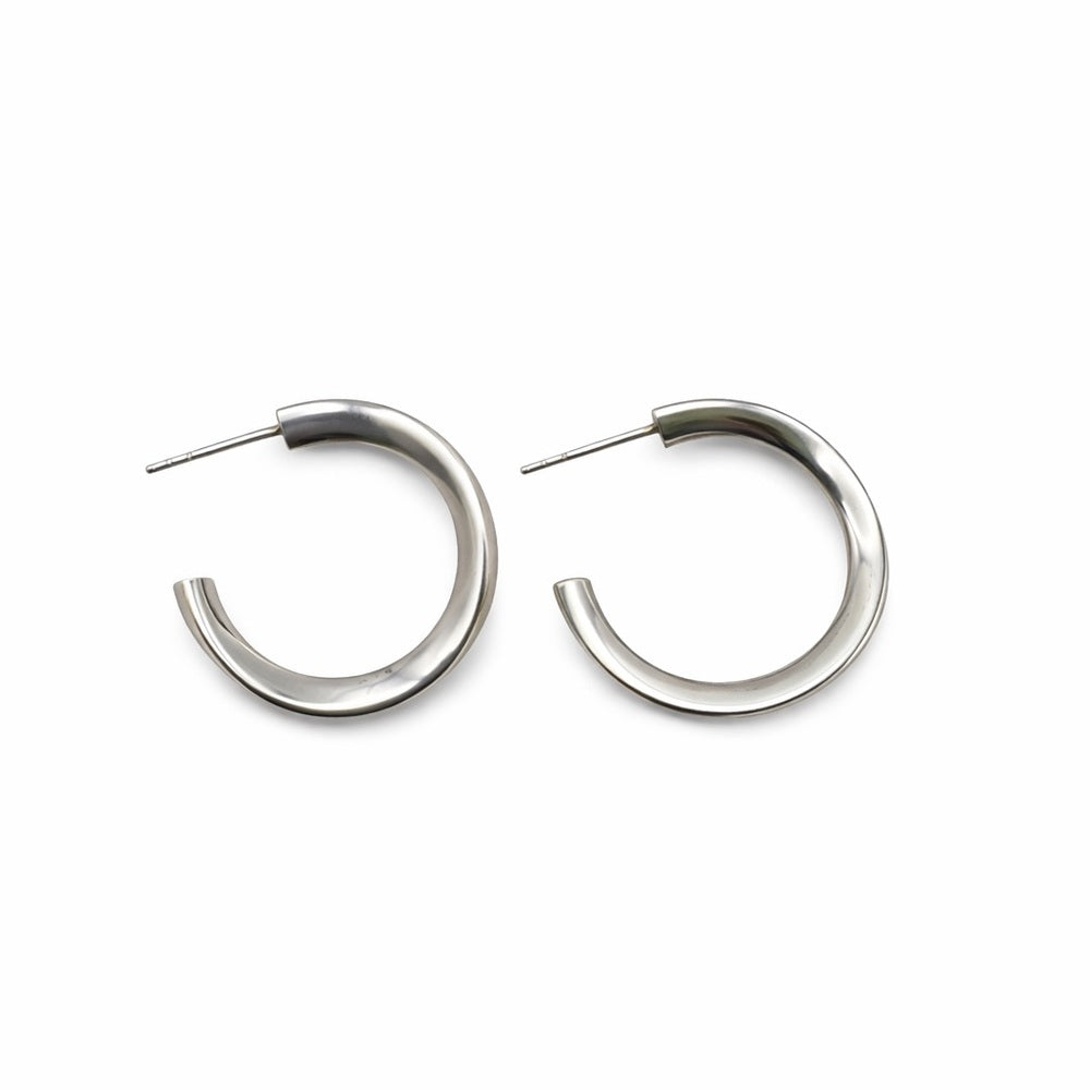 1” | Meredith Sterling Silver Twist Hoop