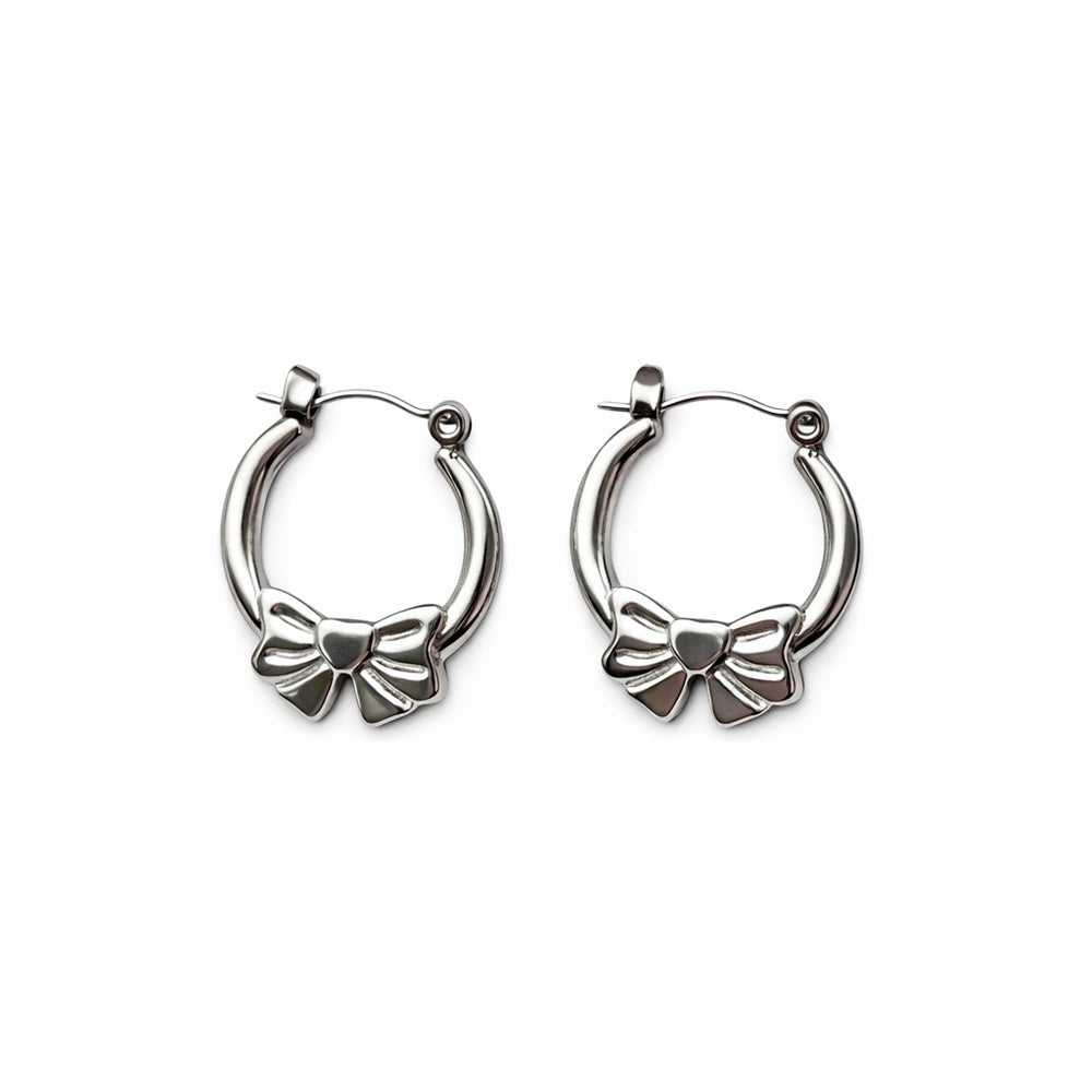 Gigi Bow Hoop (silver)