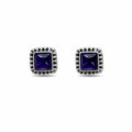 Amethyst Square Stud Earrings
