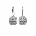 Pavé Floral Dangle Earrings