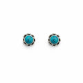 Circle Swirl Turquoise Stud Earrings