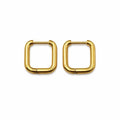 10 mm Square Hoop/ Huggie Earrings - Gold (#46)