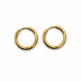 14mm | Hoop/ Huggie Earrings - Gold (#43)