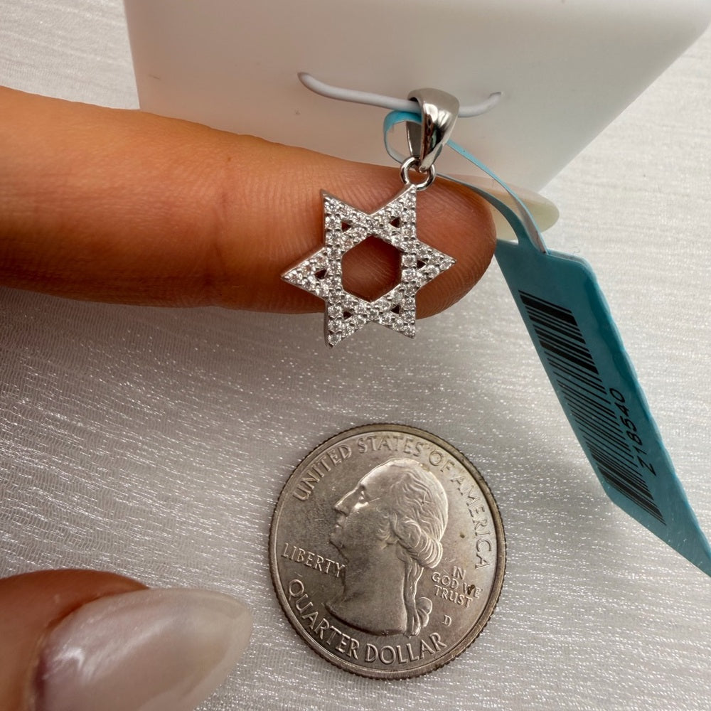 0.24 CT Moissanite Star of David Pendant