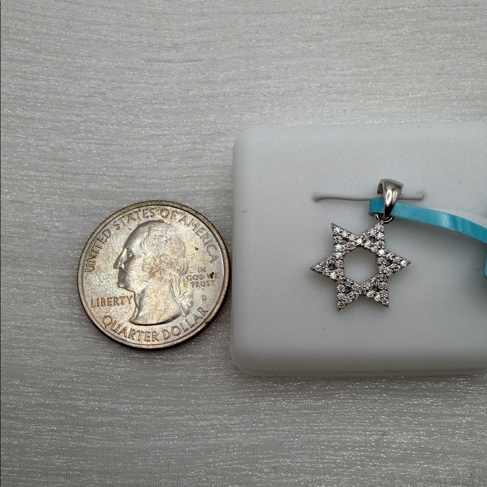 0.24 CT Moissanite Star of David Pendant