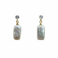 Freshwater Baroque Pearl Dangle Stud Earrings