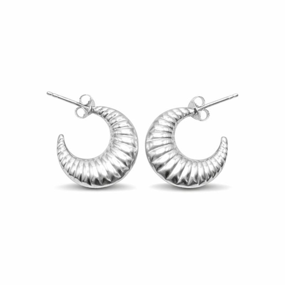 Jasmin Sterling Silver Hoops