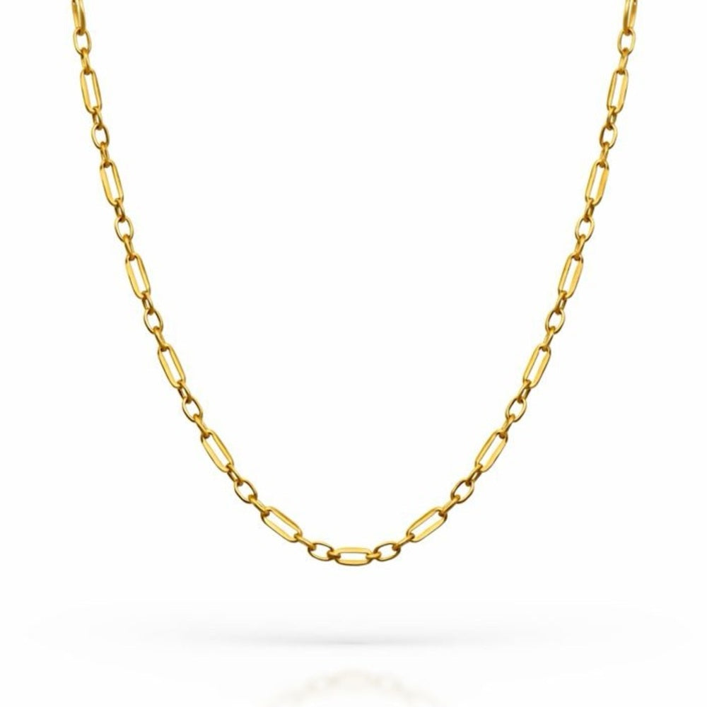 3mm Gold Bar & Link Chain