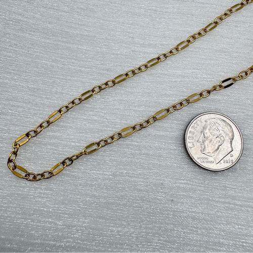 3mm Gold Bar & Link Chain