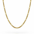 3mm Gold Extended Figaro Link Chain