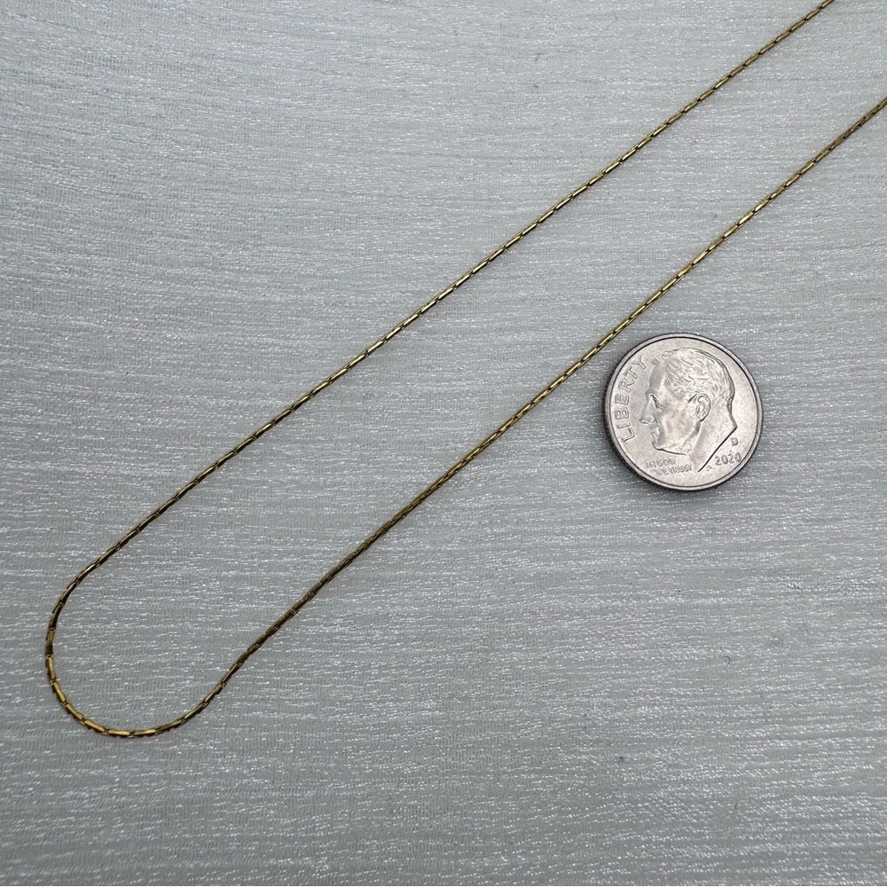 .8mm Gold Elongated Box Link Chain