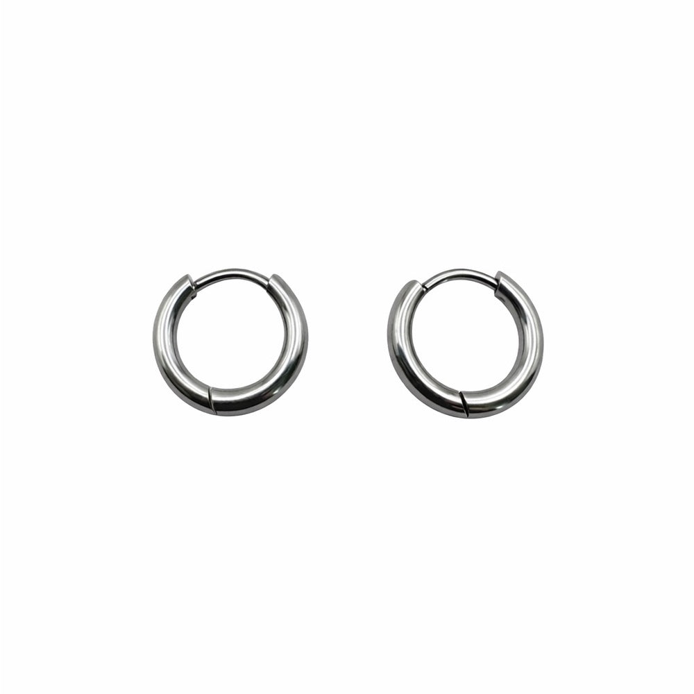 11mm | Hoop/ Huggie Earrings - Silver (#41)
