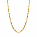 3mm Gold Stainless Steel Diamond Cut Oval Link Cable Chain