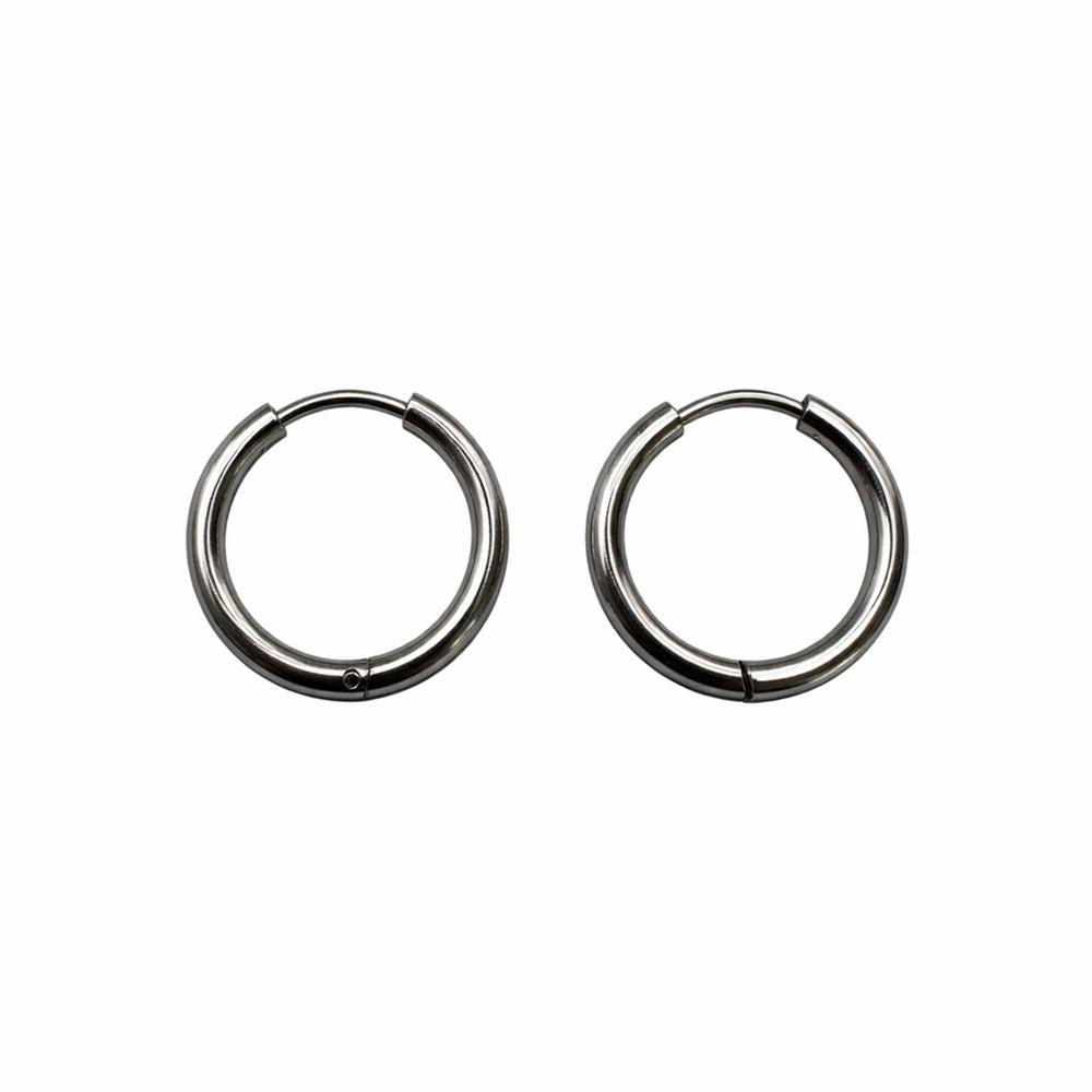 17.5mm | Hoop/ Huggie Earrings - Silver (#44)