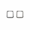 10 mm Square Hoop/ Huggie Earrings - Silver (#46)