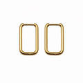 9 mm Rectangle Hoop/ Huggie Earrings - Gold (#47)