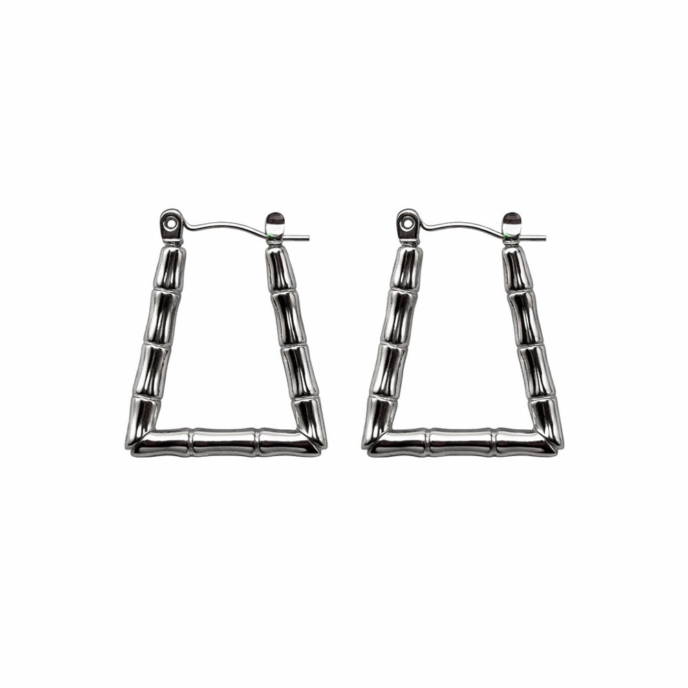 Lisa Bamboo Hoop (silver)