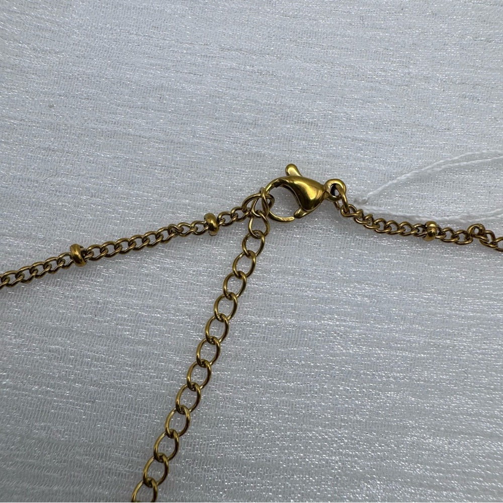 1.5mm Gold Beaded Curb Link Chain