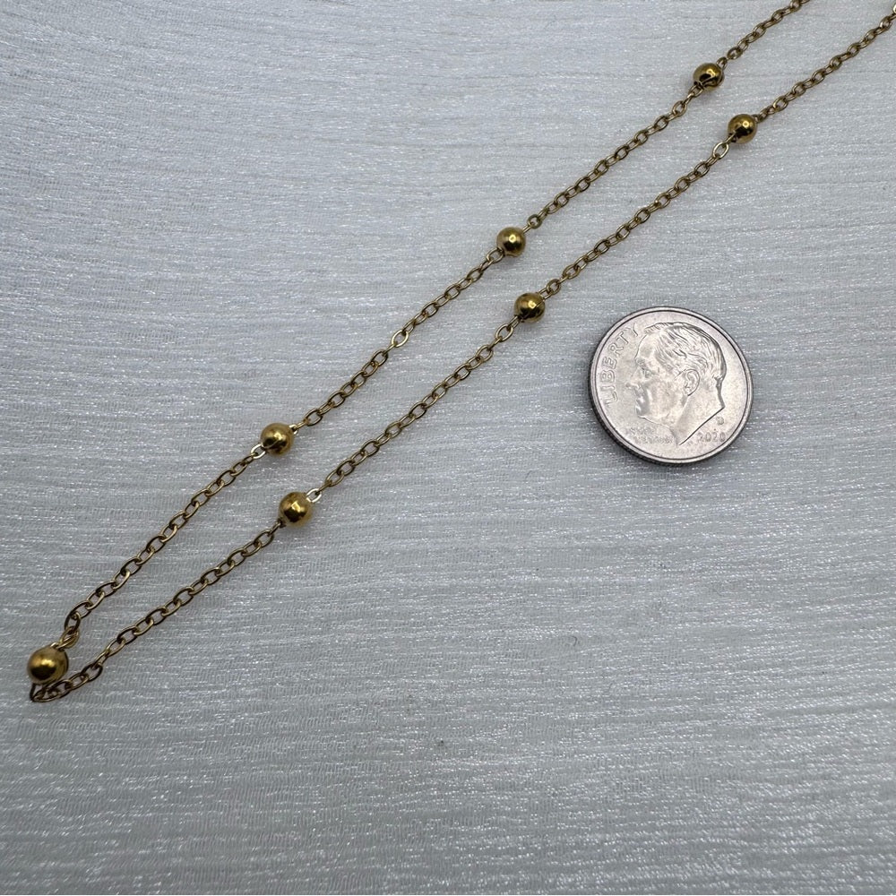1mm Gold Satellite Link Chain