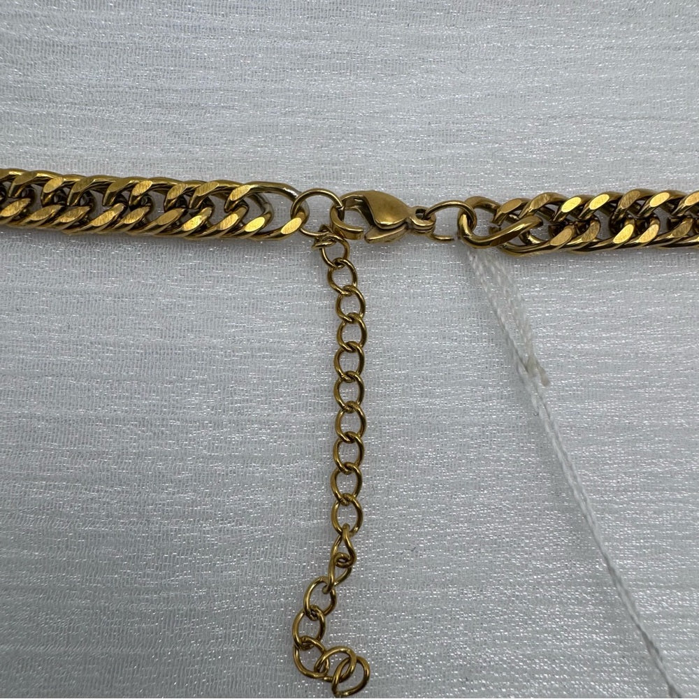 5.5mm | Gold | Stainless Steel | Curb Link Chain