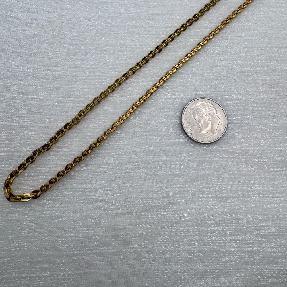 3mm Gold Oval Link Cable Chain