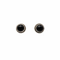Round Braided Onyx Stud Earrings