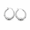 Silver Twist Hoop Earrings