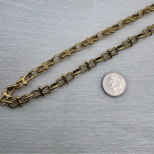 6mm Gold Horseshoe Link Chain