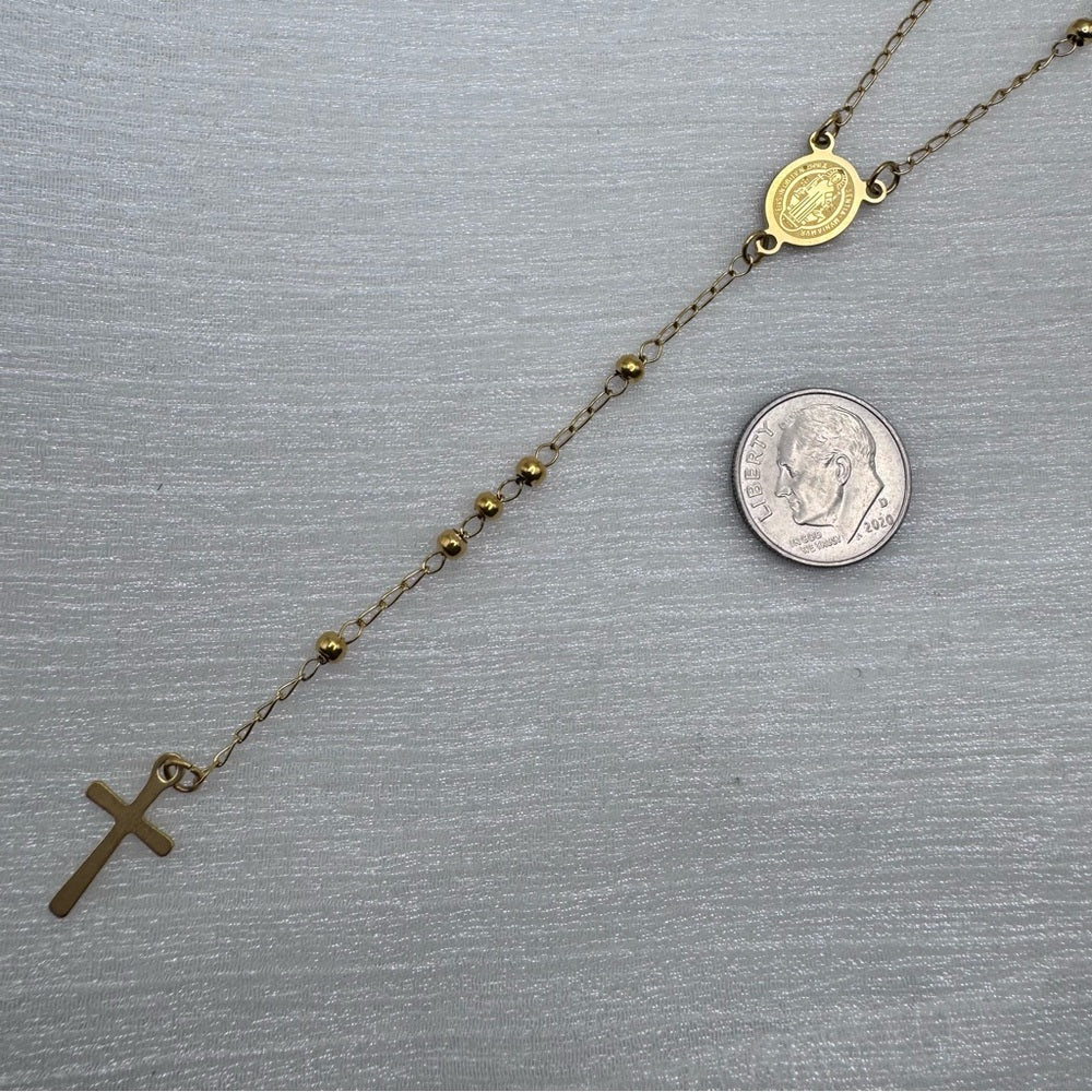 3mm Gold Stainless Steel Rosary Link Chain