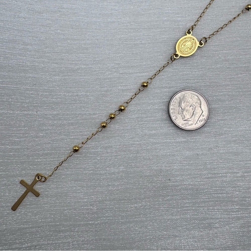 3mm Gold Stainless Steel Rosary Link Chain