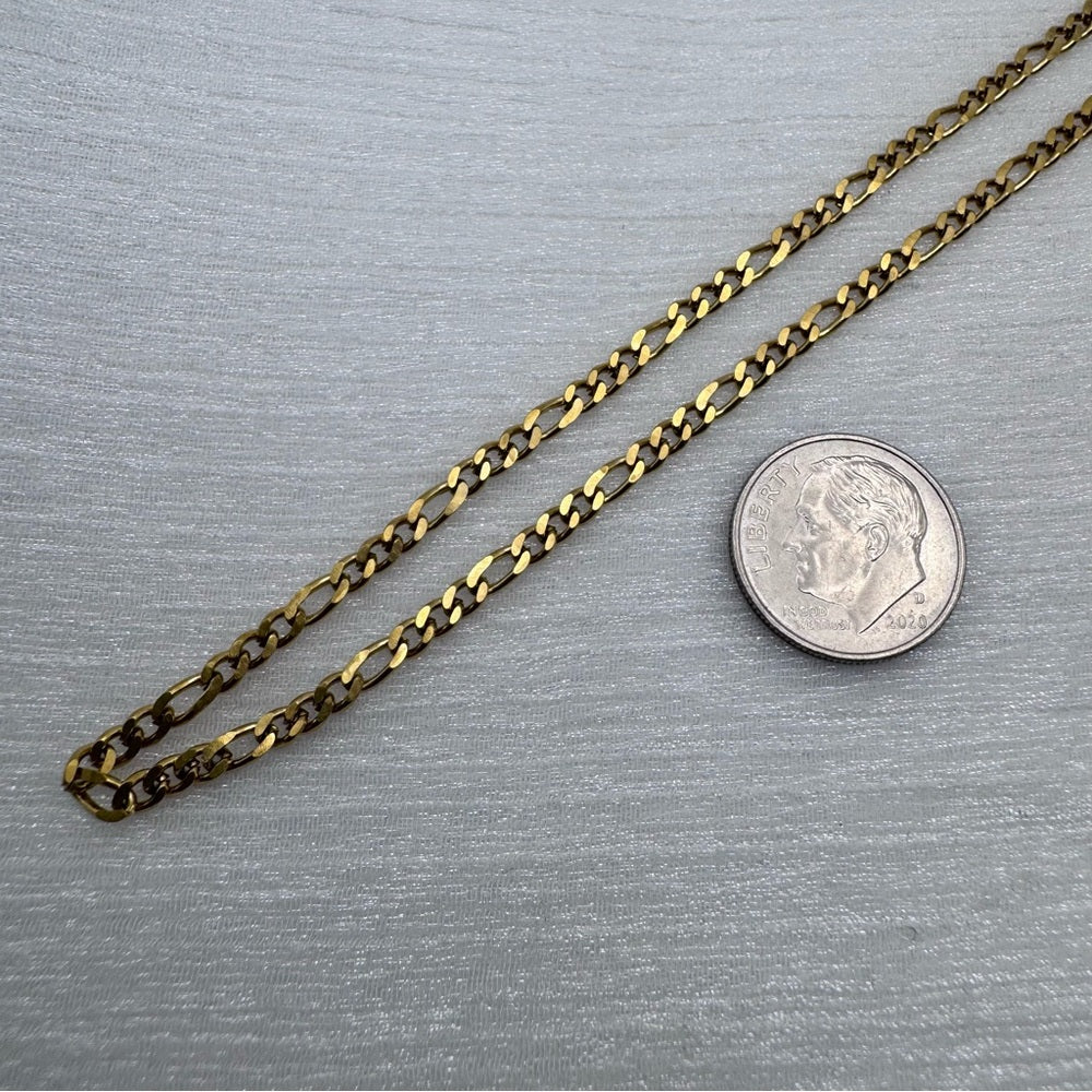 3mm Gold Figaro Chain
