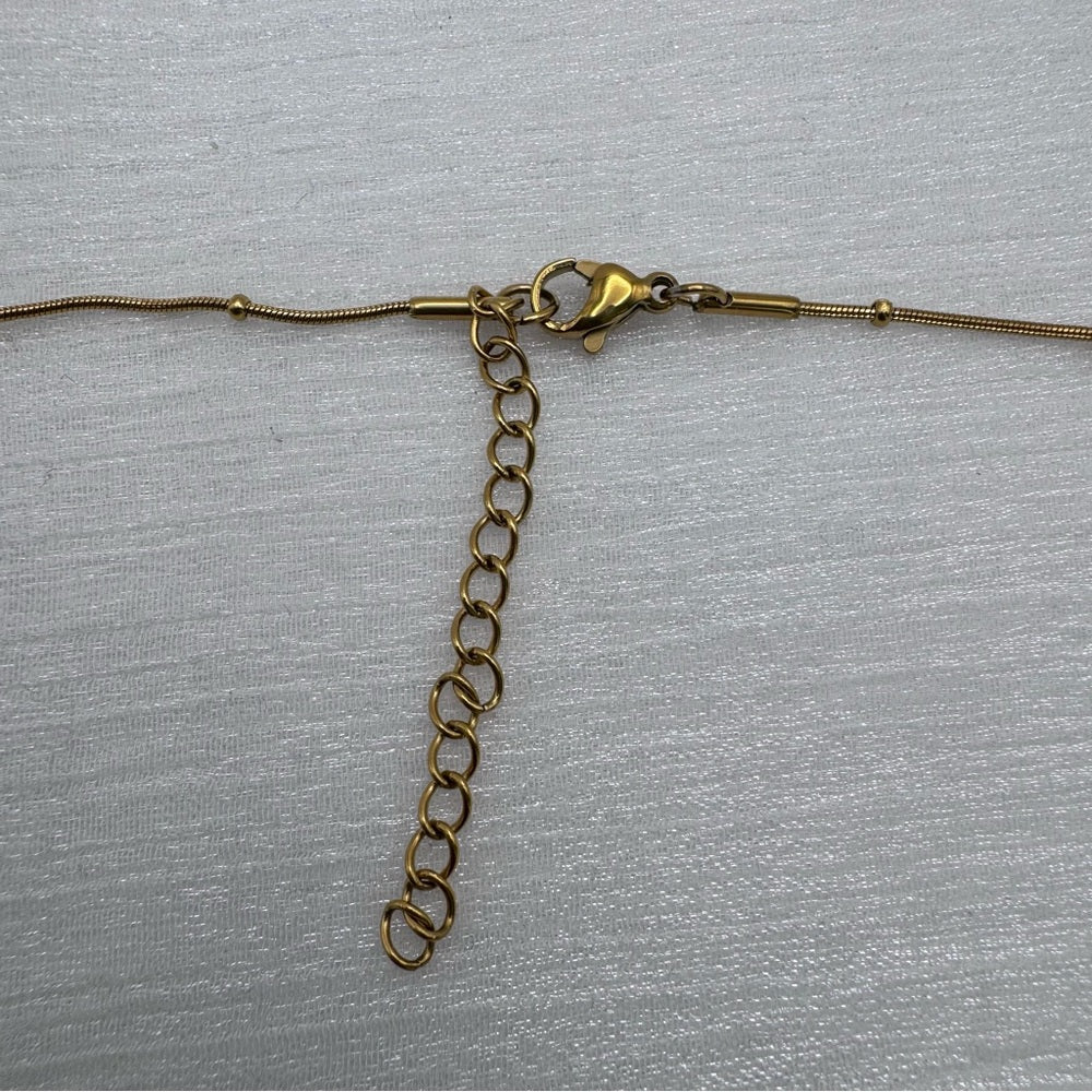 Stainless Steel Satellite Chain “L” Necklace