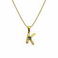 Stainless Steel Crystal “K” Necklace