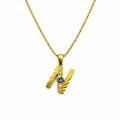 Stainless Steel Crystal “N” Necklace