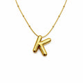Stainless Steel Satellite Chain “K” Necklace
