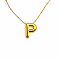 Stainless Steel Satellite Chain “P” Necklace